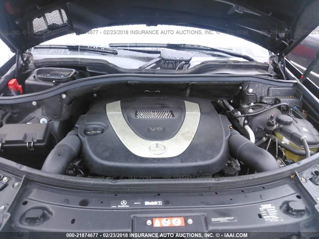 4JGBB8GB5AA562167 - 2010 MERCEDES-BENZ ML 350 4MATIC BLACK photo 10