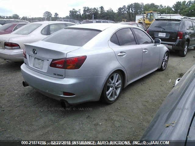 JTHBE262365007436 - 2006 LEXUS IS 350 SILVER photo 4