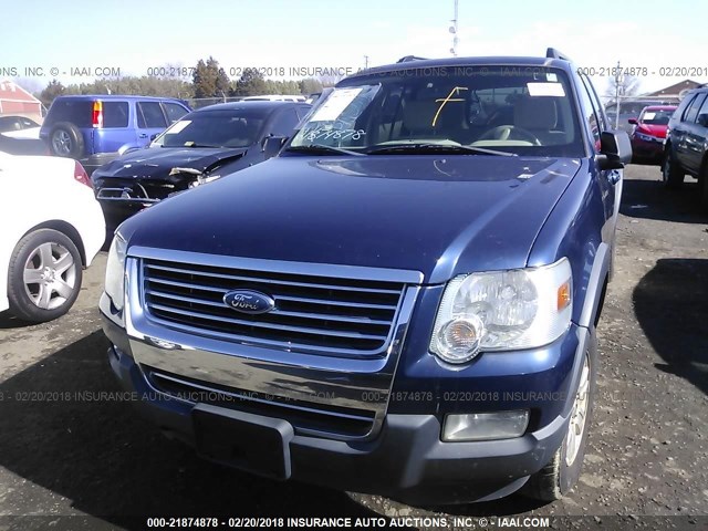 1FMEU63E57UB38216 - 2007 FORD EXPLORER XLT BLUE photo 6