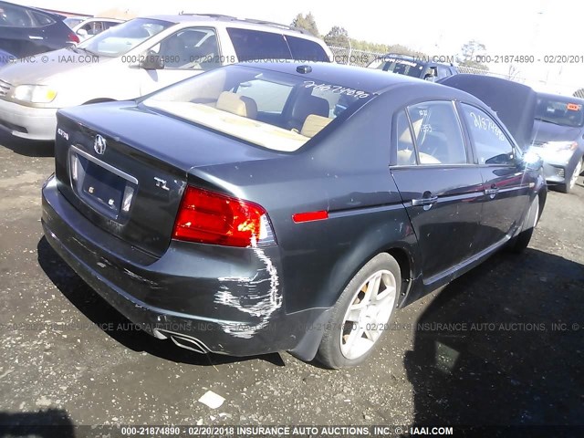 19UUA66225A043607 - 2005 ACURA TL BLACK photo 4