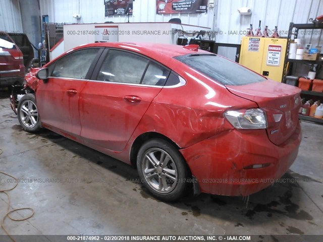 1G1BE5SM6H7120789 - 2017 CHEVROLET CRUZE LT RED photo 3