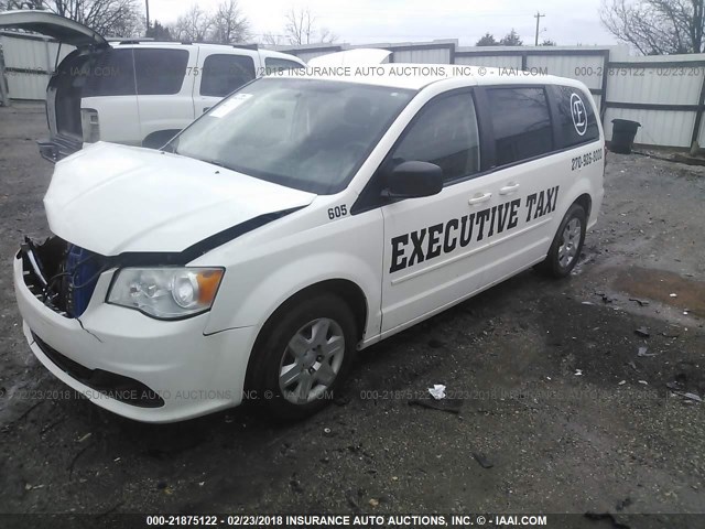 2C4RDGBG2CR299306 - 2012 DODGE GRAND CARAVAN SE WHITE photo 2