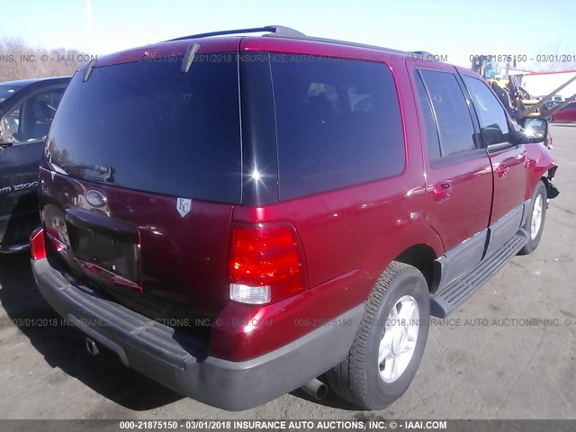 1FMRU15W04LA78387 - 2004 FORD EXPEDITION XLT წითელი ფოტო 4