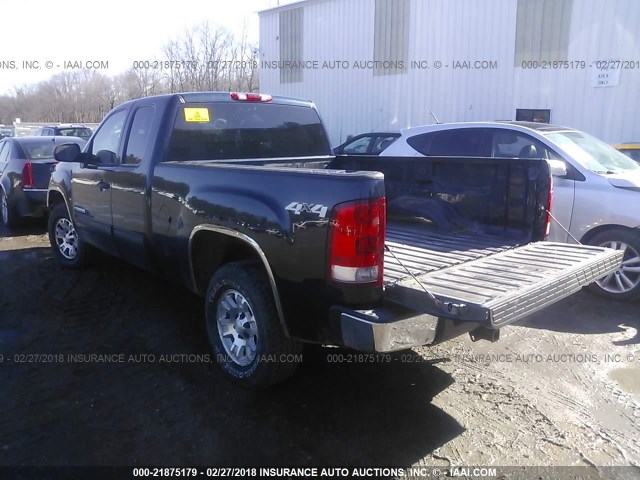 2GTEK19C571584302 - 2007 GMC NEW SIERRA K1500 Dark Blue photo 3