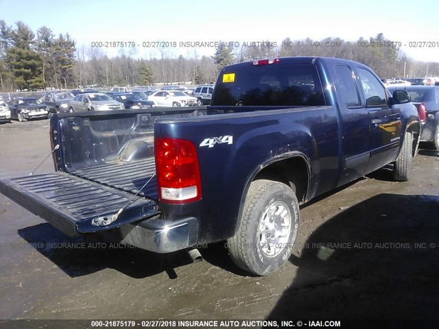 2GTEK19C571584302 - 2007 GMC NEW SIERRA K1500 Dark Blue photo 4