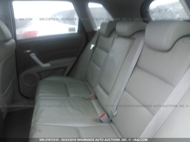 5J8TB18207A008723 - 2007 ACURA RDX RED photo 8