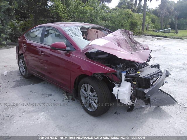 KMHD84LFXJU473654 - 2018 HYUNDAI ELANTRA SEL/VALUE/LIMITED RED photo 1