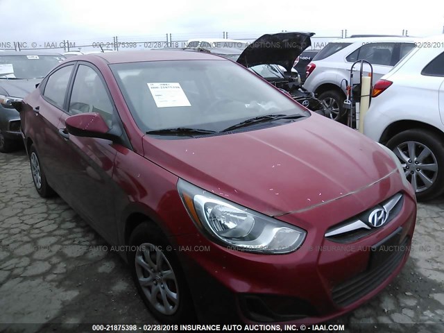 KMHCT4AE5CU044347 - 2012 HYUNDAI ACCENT GLS/GS RED photo 1