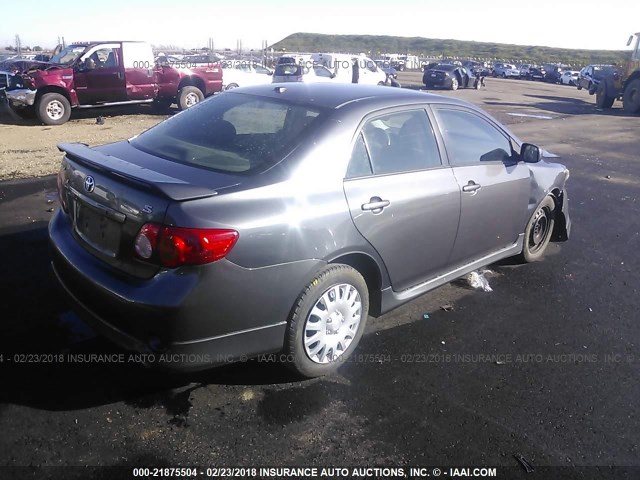 1NXBU40E79Z085758 - 2009 TOYOTA COROLLA S/LE/XLE GRAY photo 4