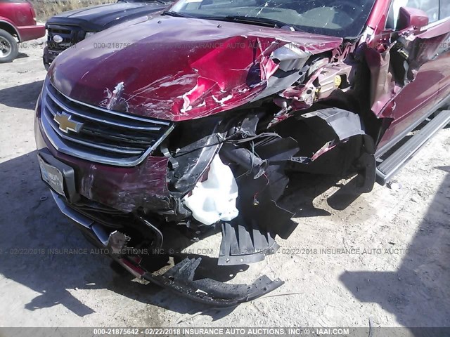 1GNKRHKD0EJ164774 - 2014 CHEVROLET TRAVERSE LT BURGUNDY photo 6