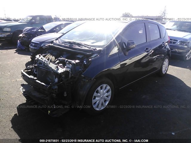 3N1CE2CP0EL381820 - 2014 NISSAN VERSA NOTE S/S PLUS/SV/SL BLACK photo 2