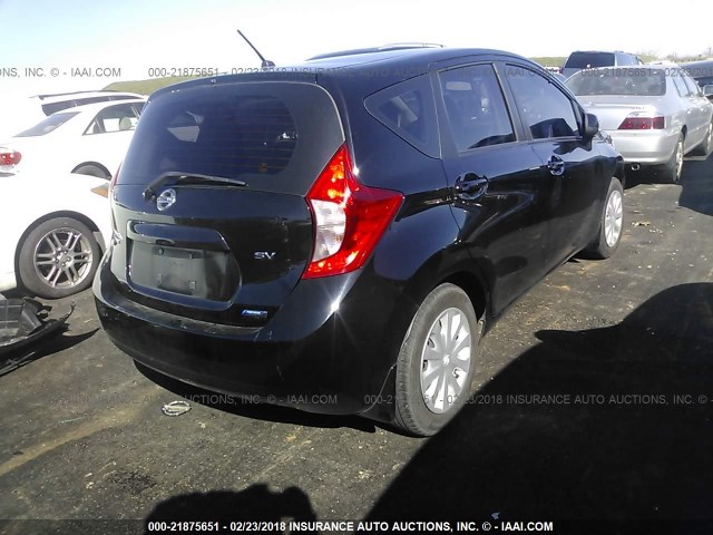 3N1CE2CP0EL381820 - 2014 NISSAN VERSA NOTE S/S PLUS/SV/SL BLACK photo 4