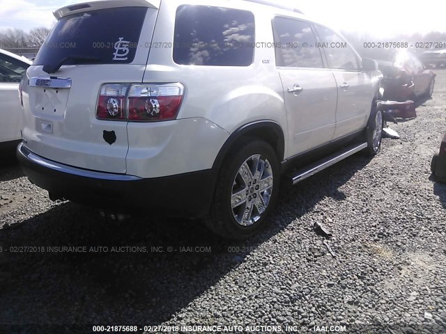 1GKLRNED9AJ150118 - 2010 GMC ACADIA SLT-2 WHITE photo 4