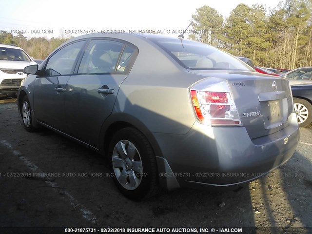 3N1AB61E48L697931 - 2008 NISSAN SENTRA 2.0/2.0S/2.0SL GRAY photo 3