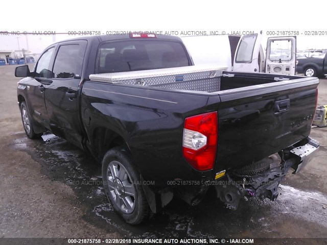 5TFEY5F14FX182717 - 2015 TOYOTA TUNDRA CREWMAX SR5 BLACK photo 3