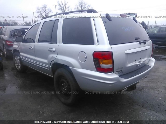 1J8GW58N43C598308 - 2003 JEEP GRAND CHEROKEE LIMITED SILVER photo 3