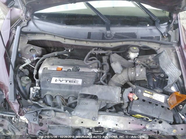 1HGCP26488A146586 - 2008 HONDA ACCORD LXP BURGUNDY photo 10