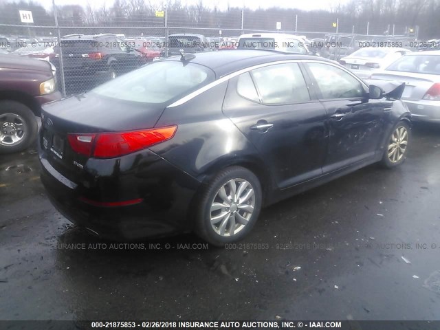 5XXGN4A70FG500993 - 2015 KIA OPTIMA EX BLACK photo 4