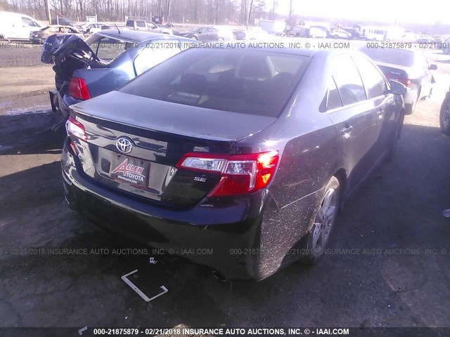 4T1BF1FK9DU663244 - 2013 TOYOTA CAMRY L/SE/LE/XLE BLACK photo 4