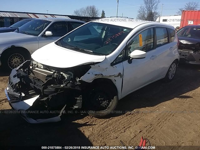 3N1CE2CP2FL420912 - 2015 NISSAN VERSA NOTE S/S PLUS/SV/SL/SR WHITE photo 2
