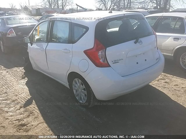 3N1CE2CP2FL420912 - 2015 NISSAN VERSA NOTE S/S PLUS/SV/SL/SR WHITE photo 3