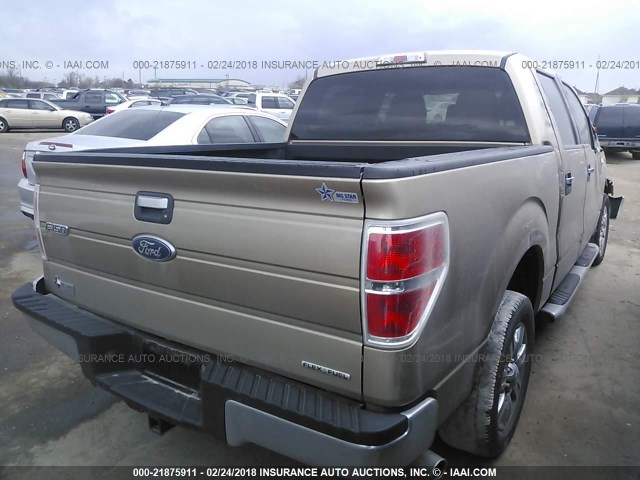 1FTEW1CM8CKE04844 - 2012 FORD F150 SUPERCREW BROWN photo 4