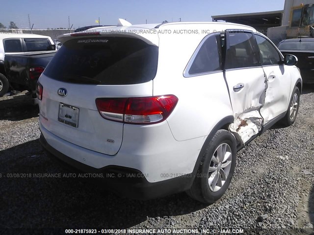 5XYPG4A3XGG157968 - 2016 KIA SORENTO LX/L WHITE photo 4