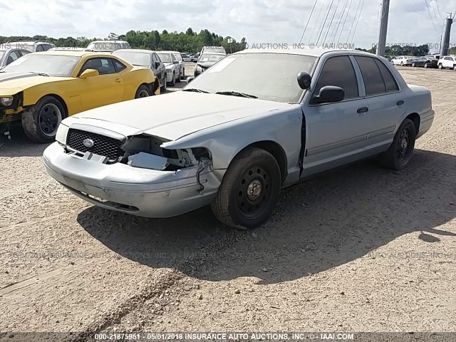 2FABP7BV1AX109758 - 2010 FORD CROWN VICTORIA POLICE INTERCEPTOR Light Blue photo 2