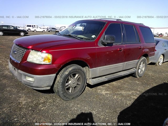 1FMPU15L04LB14740 - 2004 FORD EXPEDITION XLT RED photo 2