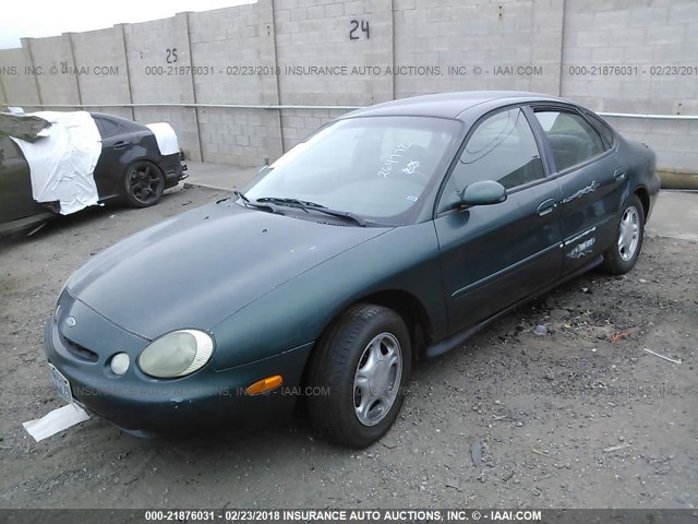 1FALP52U7TA225686 - 1996 FORD TAURUS GL GREEN photo 2