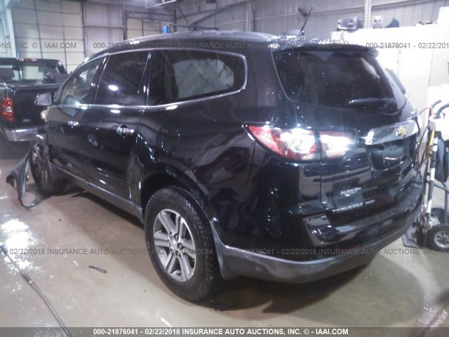 1GNKVHKDXHJ283545 - 2017 CHEVROLET TRAVERSE LT BLACK photo 3