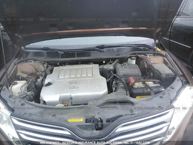 4T3ZK3BB9BU038746 - 2011 TOYOTA VENZA BROWN photo 10