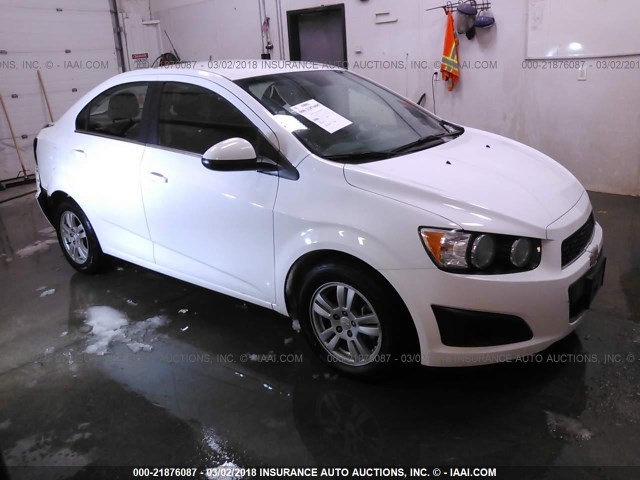 1G1JC5SH1E4190850 - 2014 CHEVROLET SONIC LT WHITE photo 1