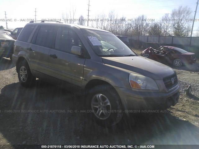 2HKYF18645H520535 - 2005 HONDA PILOT EXL GOLD photo 1