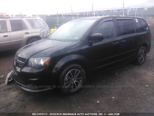 2C4RDGBG4FR709897 - 2015 DODGE GRAND CARAVAN SE BLACK photo 2