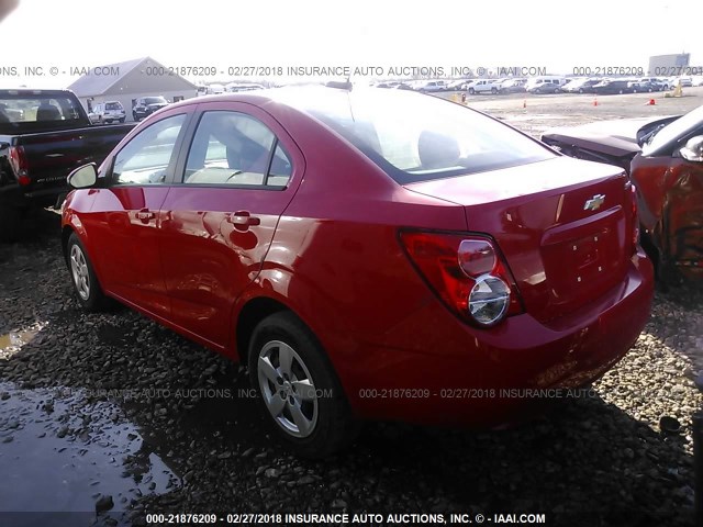 1G1JA5SH3F4181607 - 2015 CHEVROLET SONIC LS 红色 照片 3