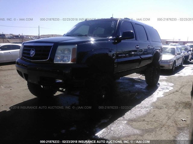 3GYFK66N03G302568 - 2003 CADILLAC ESCALADE ESV BLACK photo 2