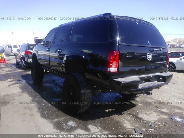 3GYFK66N03G302568 - 2003 CADILLAC ESCALADE ESV BLACK photo 3