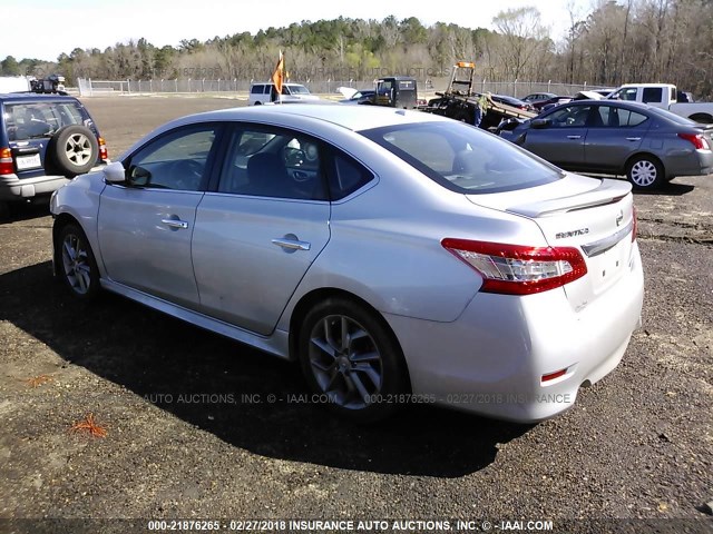 3N1AB7AP6DL775868 - 2013 NISSAN SENTRA S/SV/SR/SL SILVER photo 3