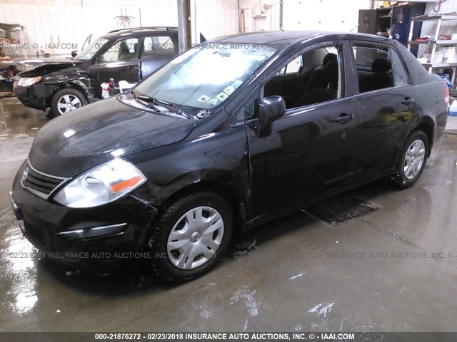 3N1BC1AP6AL429510 - 2010 NISSAN VERSA S/SL BLACK photo 2