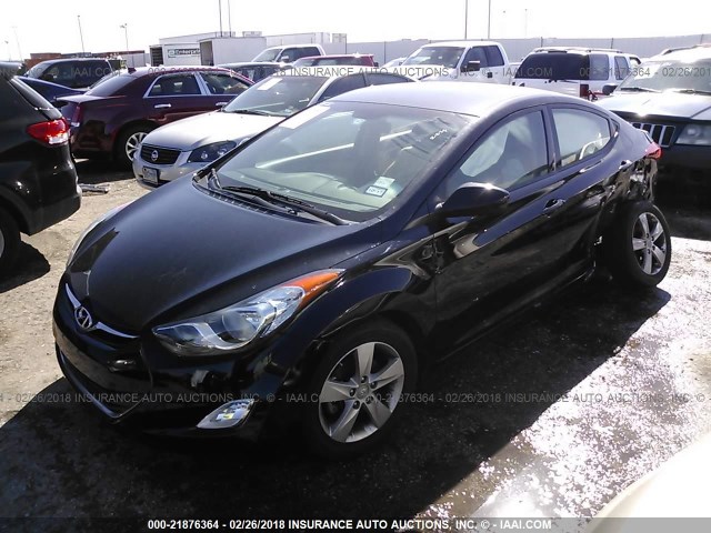 5NPDH4AE8DH404233 - 2013 HYUNDAI ELANTRA GLS/LIMITED BLACK photo 2