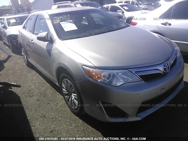 4T1BF1FK4DU280022 - 2013 TOYOTA CAMRY L/SE/LE/XLE BEIGE photo 1
