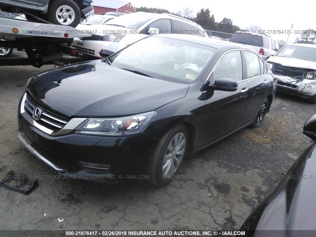 1HGCR2F81DA019833 - 2013 HONDA ACCORD EXL BLACK photo 2