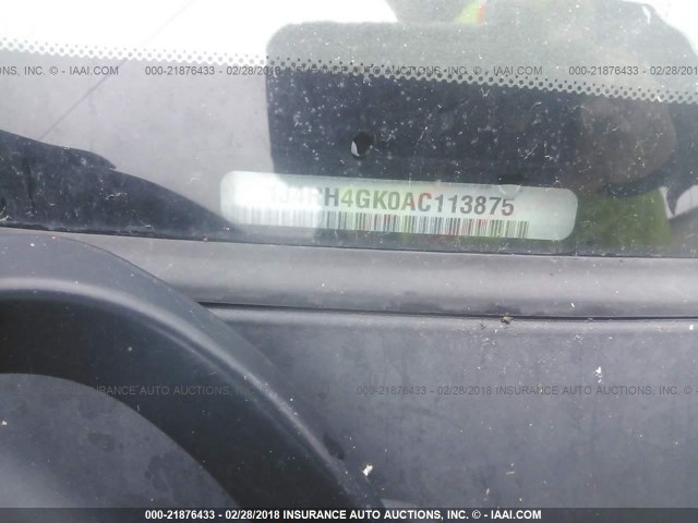 1J4RH4GK0AC113875 - 2010 JEEP COMMANDER SPORT Weiß Foto 9