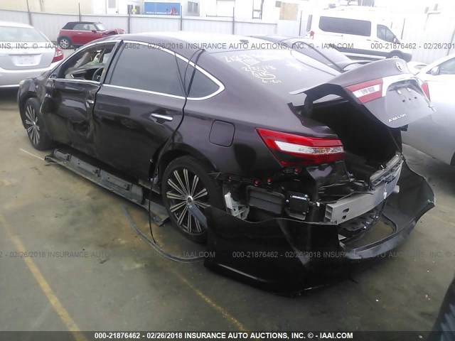 4T1BK1EB1GU241292 - 2016 TOYOTA AVALON XLE PLUS/PREMIUM/TOUR/LTD 勃艮第红 照片 3