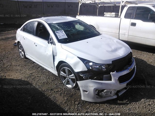 1G1PE5SB0F7125746 - 2015 CHEVROLET CRUZE LT WHITE photo 1