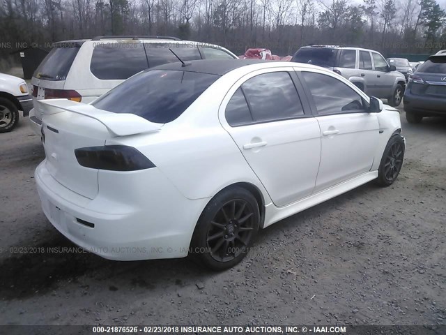 JA32V2FW3EU004933 - 2014 MITSUBISHI LANCER SE WHITE photo 4