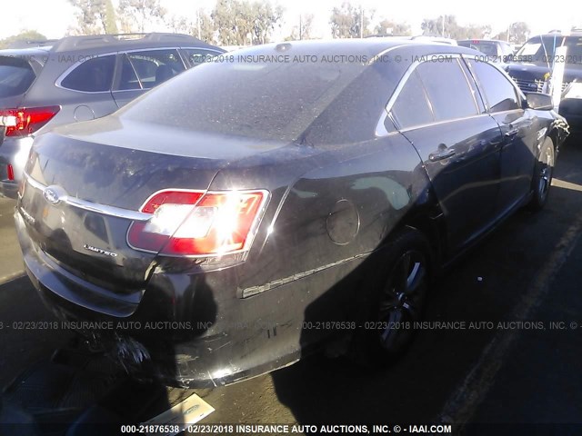 1FAHP2FW4BG155530 - 2011 FORD TAURUS LIMITED BLACK photo 4