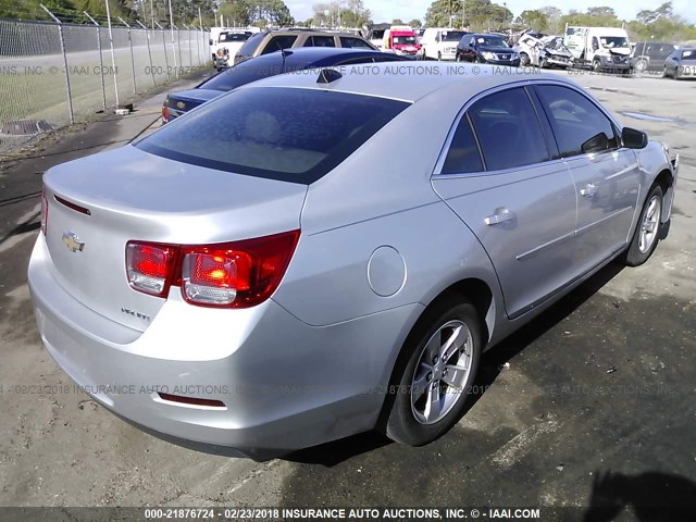 1G11B5SA0DF168959 - 2013 CHEVROLET MALIBU LS 银色 照片 4