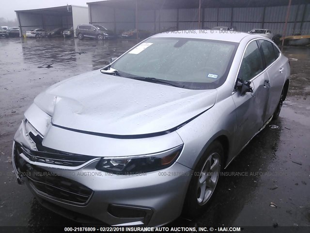 1G1ZB5ST0GF180067 - 2016 CHEVROLET MALIBU LS ვერცხლისფერი ფოტო 2
